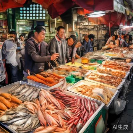 青岛即墨码头秒变海鲜市场，现场直击！