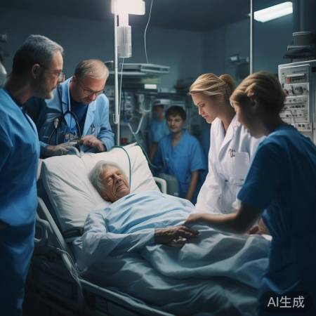 医护人员紧急救治危急老人