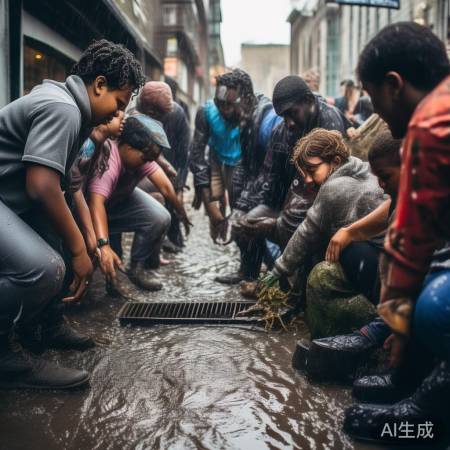雨水井堵塞，共同保护排水系统