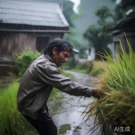 路人帮收稻谷,人性温暖