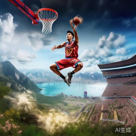 锦绣山河，扣篮如画