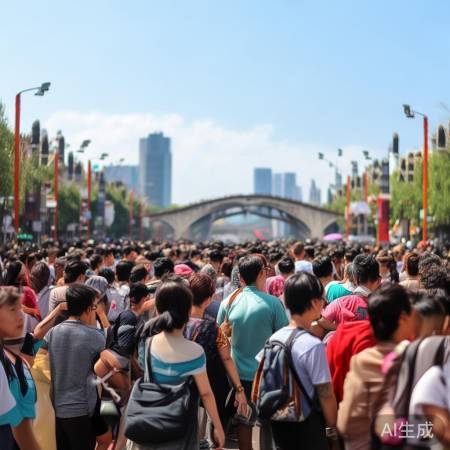 断桥国庆人潮涌