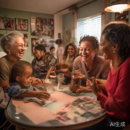 父母乐观充实