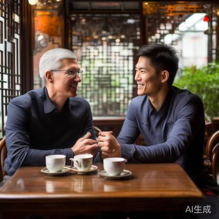 库克苏炳添广州早茶会面，揭秘科技巨头与飞人私下时光