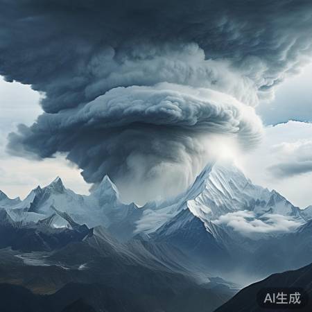 喜马拉雅遭遇巨大气旋