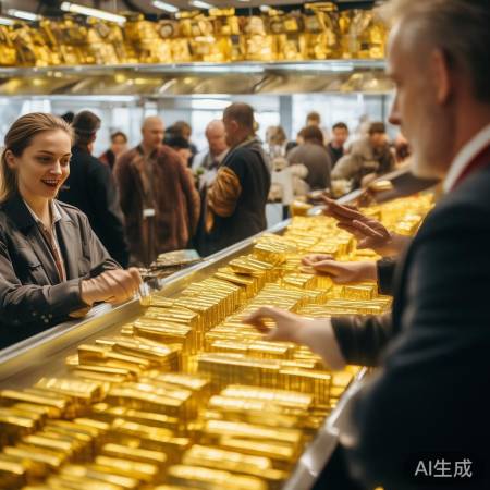 金条柜台繁忙,热议金价涨跌